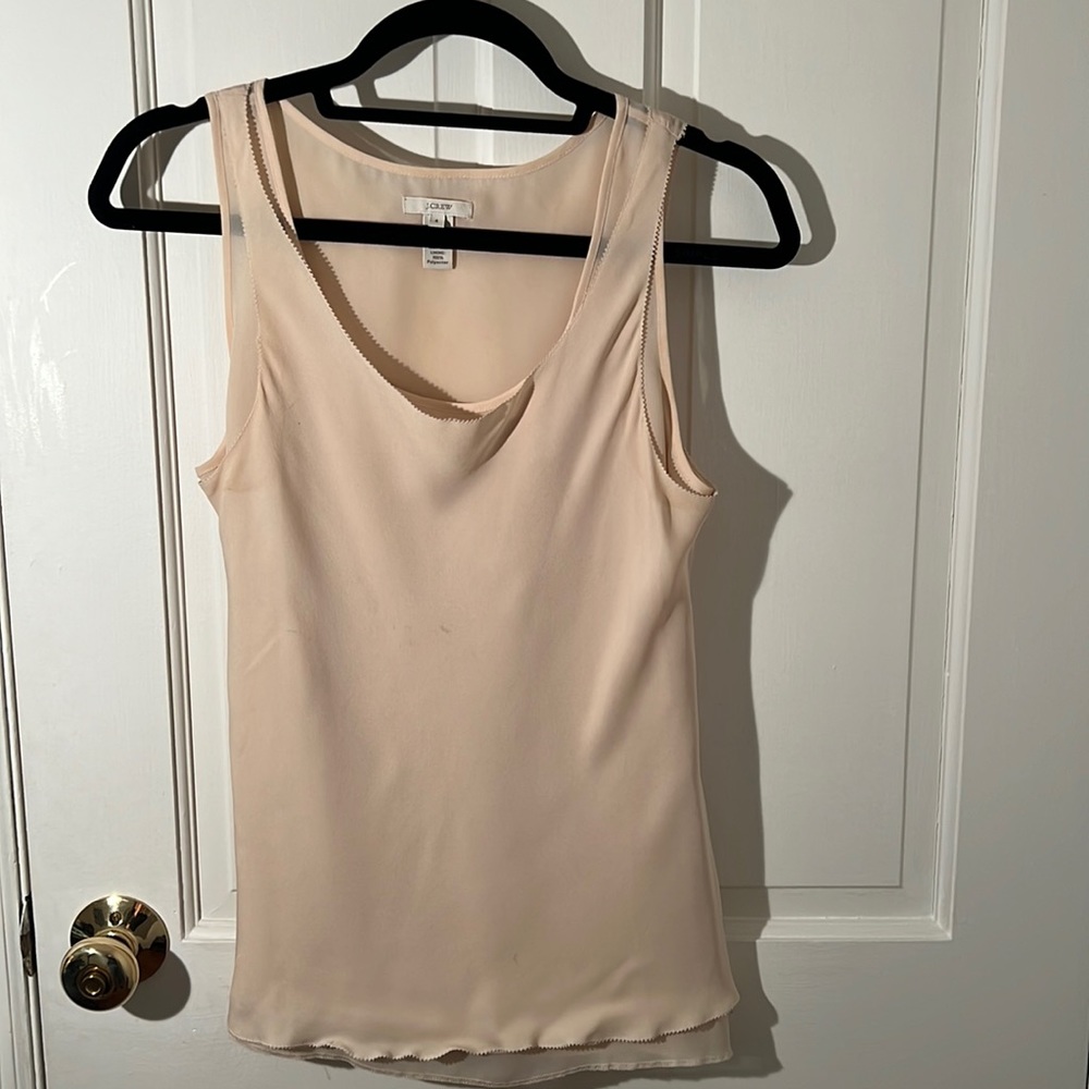 JCrew silk double layer tank top, champagne color size 4